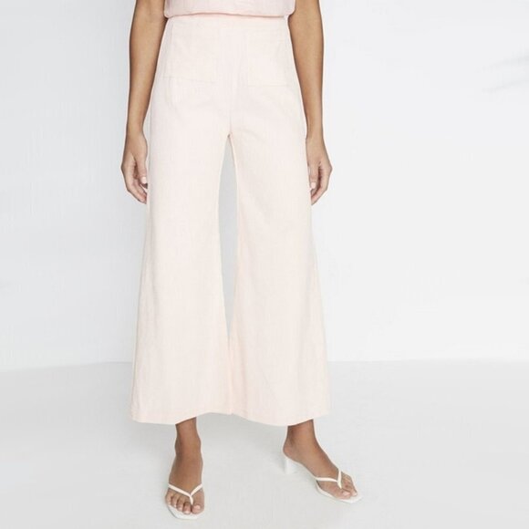 NWT Faithfull the Brand pink corduroy wide leg pants, 4 - Picture 4 of 11